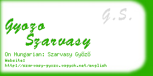 gyozo szarvasy business card